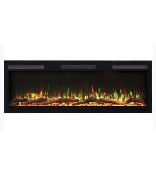 Cheminée électrique encastrable et murale Marjorie 128cm - 1400/1600 W