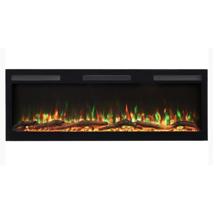 Cheminée électrique encastrable et murale Marjorie 128cm - 1400/1600 W
