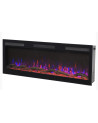 Chimenea eléctrica empotrable y de pared Marjorie 128cm - 1400/1600 W