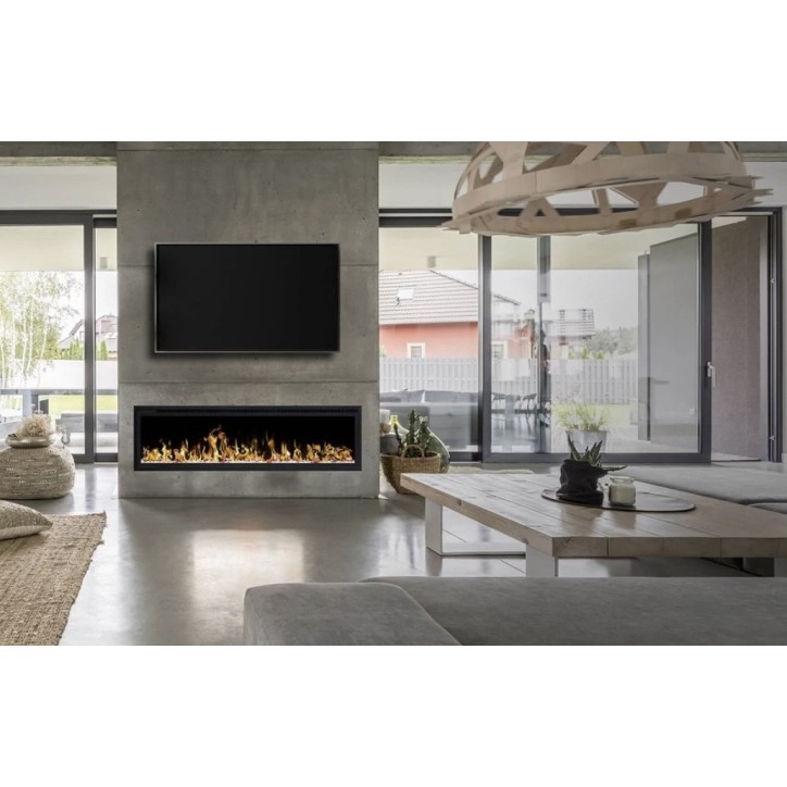 Chimenea eléctrica empotrable y mural Romuald 106cm - 1400/1600 W