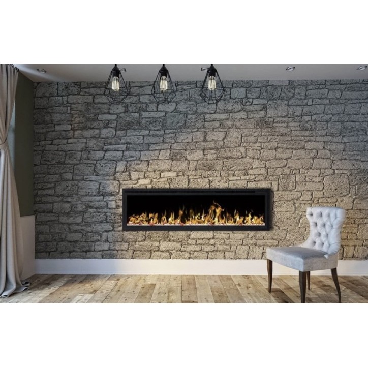 Chimenea eléctrica empotrable y mural Romuald 106cm - 1400/1600 W