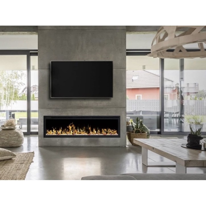 Cheminée électrique encastrable et murale Romuald 150cm - 1400/1600 W