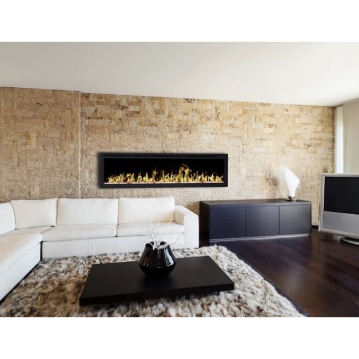 Cheminée électrique encastrable et murale Romuald 150cm - 1400/1600 W