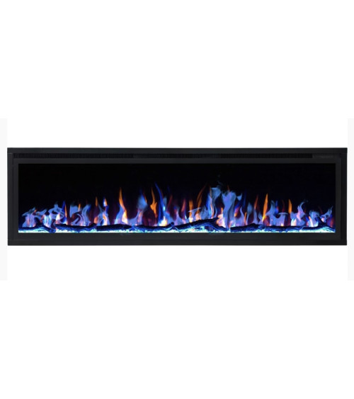 Cheminée électrique encastrable et murale Romuald 150cm - 1400/1600 W
