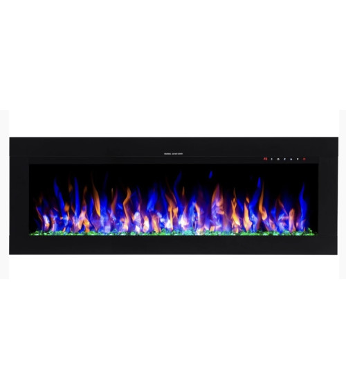 Cheminée électrique encastrable et murale Diane 115cm - 1400/1600 W