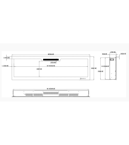 Caminetto elettrico da incasso Ella 153 cm – 1400/1600 W