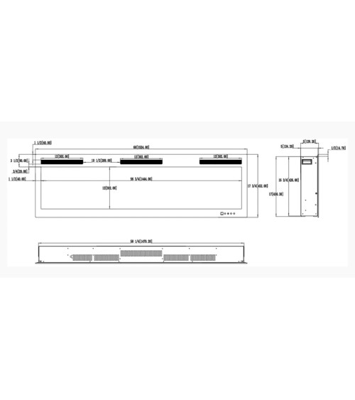 Cheminée électrique encastrable et murale Marjorie 153cm - 1400/1600W