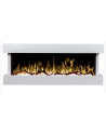 Chimenea eléctrica de pared Mathieu 130 cm Blanca – 750/1500 W