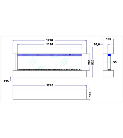 copy of Lareira a bio-etanol OSAKA 3,0 kw preto
