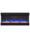 Chimenea eléctrica empotrable y mural Iris 110 cm – 750/1500 W