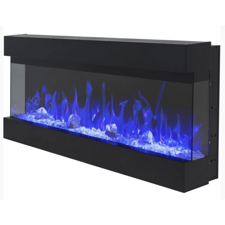 Chimenea eléctrica empotrable y mural Iris 110 cm – 750/1500 W