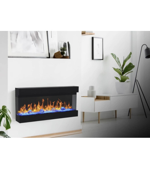 Chimenea eléctrica empotrable y mural Iris 110 cm – 750/1500 W