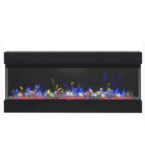 Chimenea eléctrica empotrable y mural Iris 110 cm – 750/1500 W