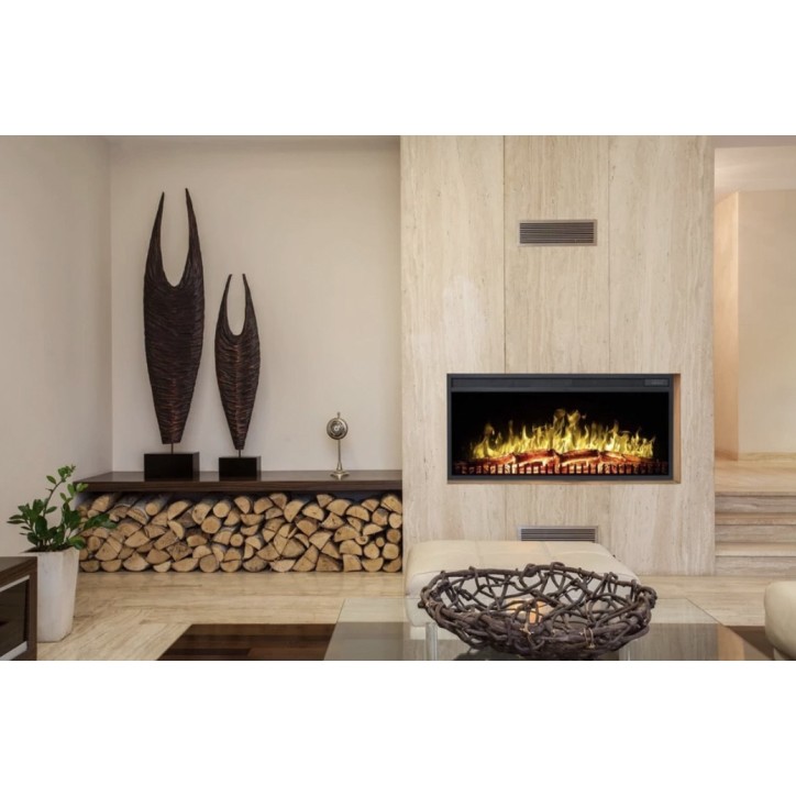 Chimenea eléctrica empotrable Lisa 100 cm – 900/1800 W