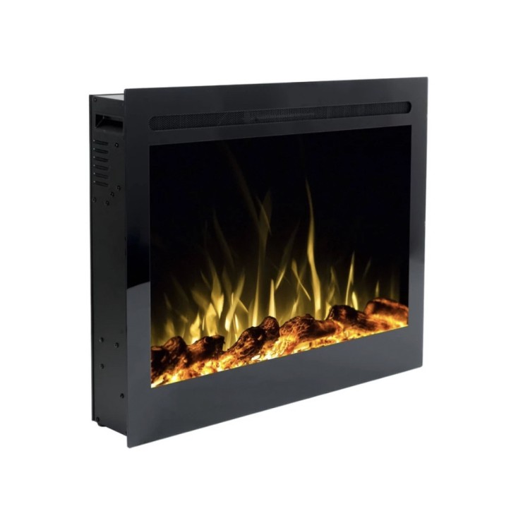 Chimenea eléctrica empotrable y mural Marjorie 77 cm - 1400/1600 W