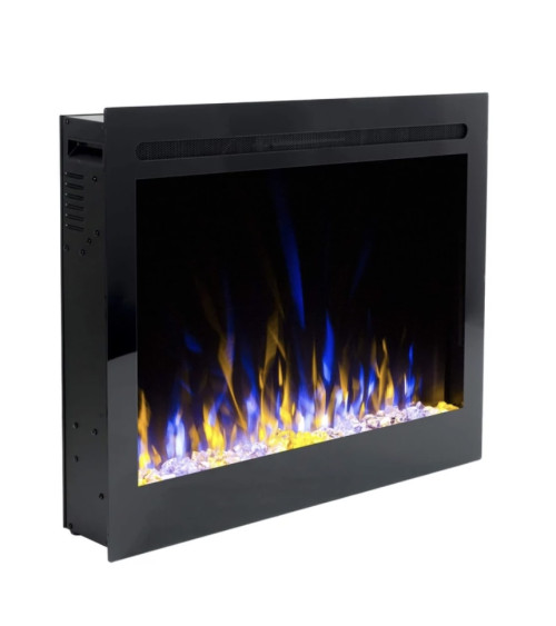 Caminetto elettrico da incasso e da parete Marjorie 77 cm - 1400/1600 W