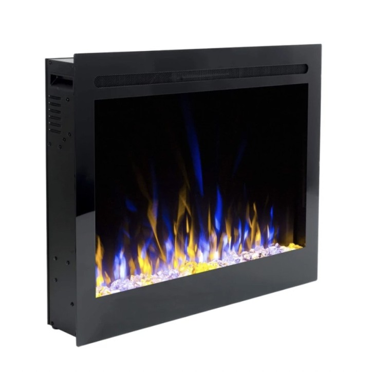 Cheminée électrique encastrable et murale Marjorie 77cm - 1400/1600W