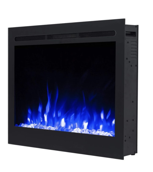 Cheminée électrique encastrable et murale Marjorie 77cm - 1400/1600W