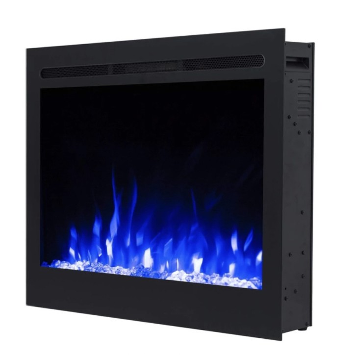 Chimenea eléctrica empotrable y mural Marjorie 77 cm - 1400/1600 W