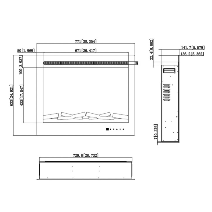 copy of Lareira a bio-etanol OSAKA 3,0 kw preto