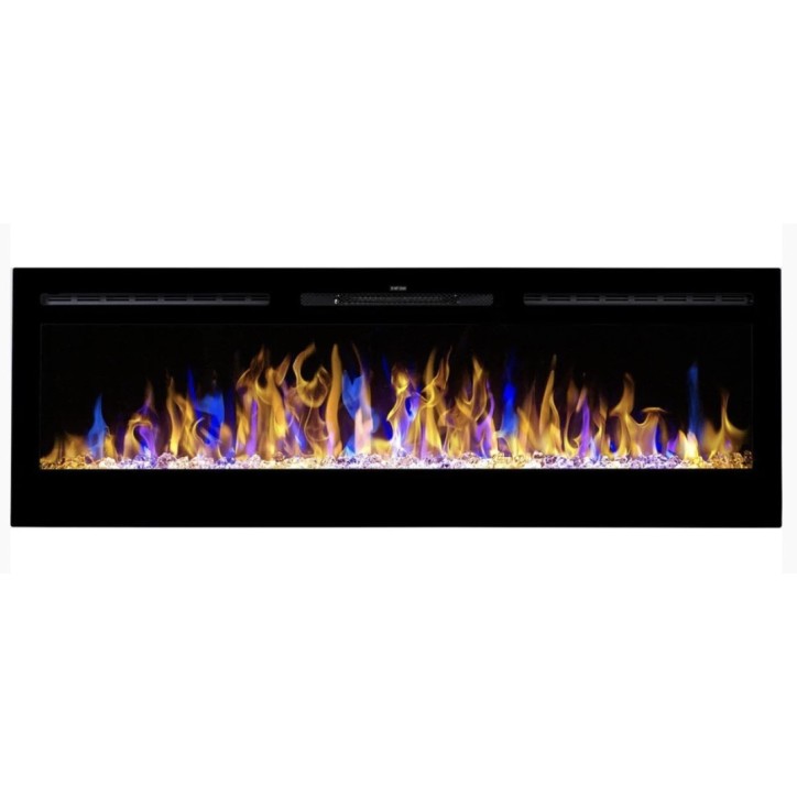 Chimenea eléctrica empotrable y mural Marjorie 153cm - 750/1500W