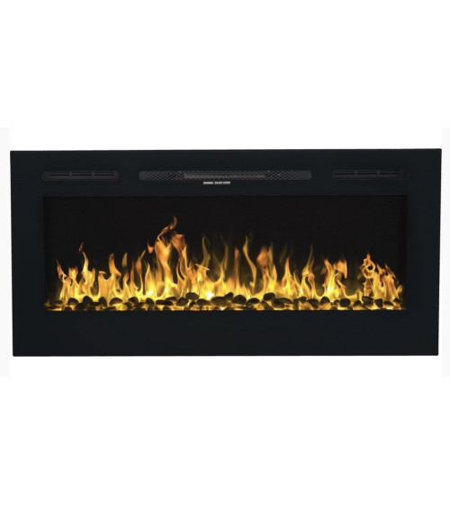 Caminetto elettrico da incasso e da parete Marjorie 114cm - 750/1500W