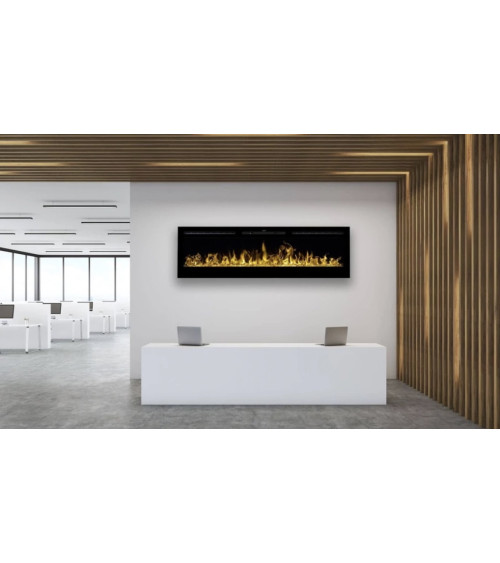 Chimenea eléctrica empotrable y mural Marjorie 114cm - 750/1500W