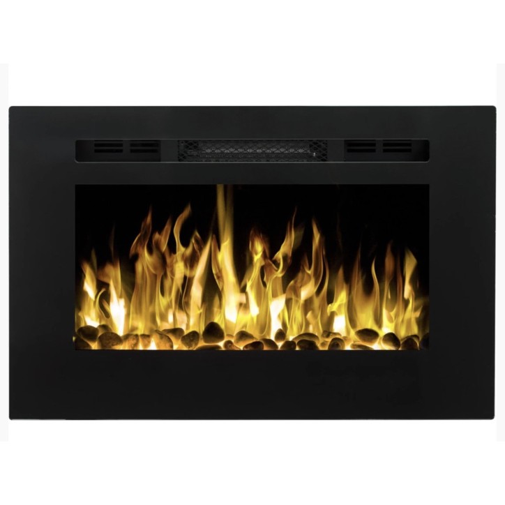 Cheminée électrique encastrable et murale Marjorie 66cm - 750/1500W