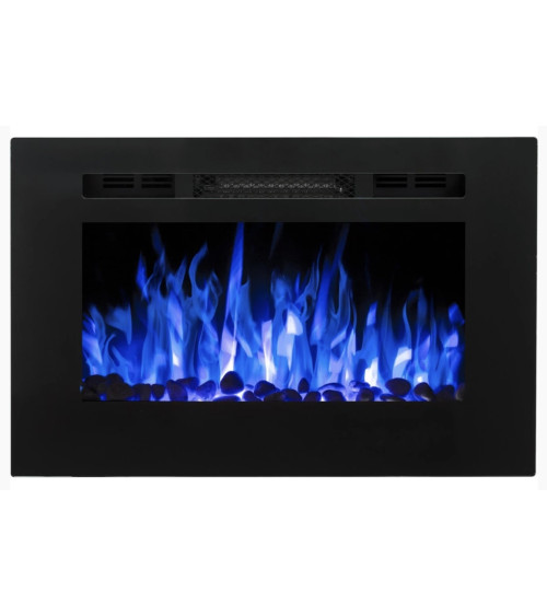Cheminée électrique encastrable et murale Marjorie 66cm - 750/1500W