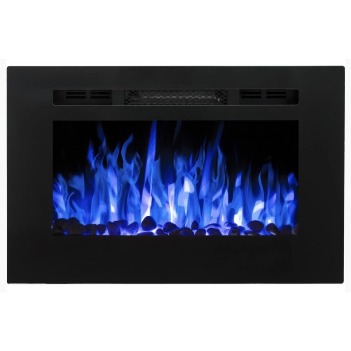 Caminetto elettrico da incasso e da parete Marjorie 66 cm - 750/1500W