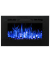 Caminetto elettrico da incasso e da parete Marjorie 66 cm - 750/1500W