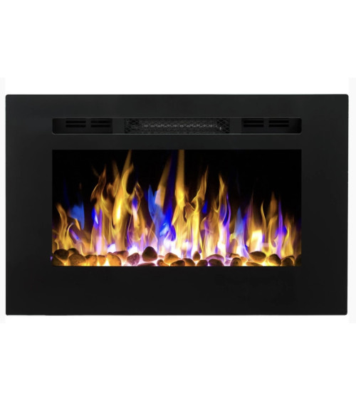Cheminée électrique encastrable et murale Marjorie 66cm - 750/1500W