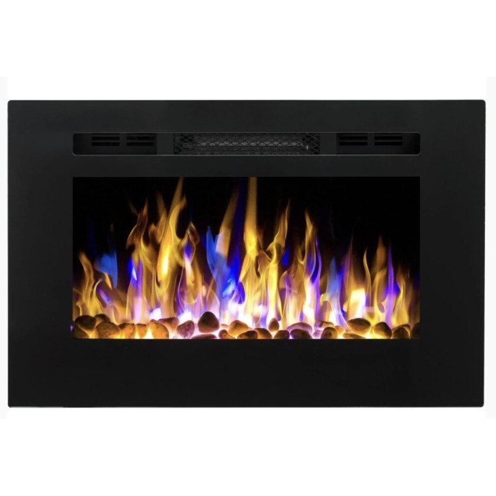 Cheminée électrique encastrable et murale Marjorie 66cm - 750/1500W
