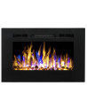 Chimenea eléctrica empotrable y mural Marjorie 66 cm - 750/1500W