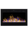 Cheminée électrique encastrable et murale Marjorie 91cm - 750/1500W