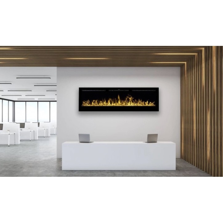 Chimenea eléctrica empotrable y mural Marjorie 91cm - 750/1500W