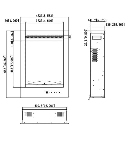 copy of Chéminée bio-éthanol OSAKA 3.0 kw noir