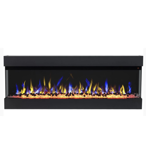 Chimenea eléctrica empotrable y mural Iris 127 cm - 750/1500 W