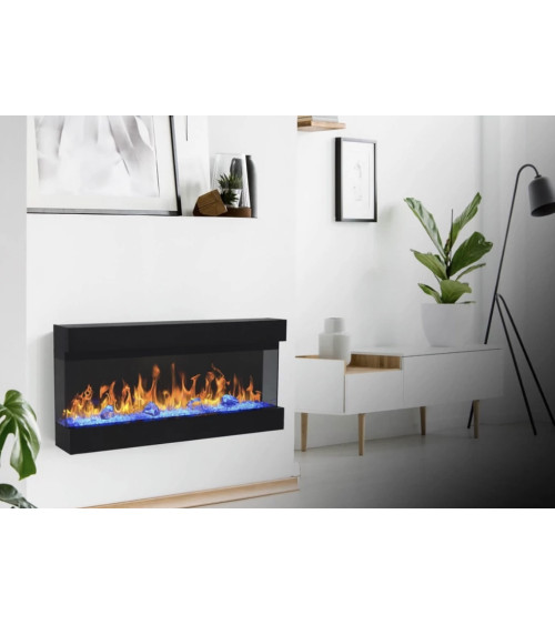Cheminée électrique encastrable et murale Iris 110cm - 750/1500 W