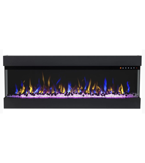 Cheminée électrique encastrable et murale Iris 110cm - 750/1500 W