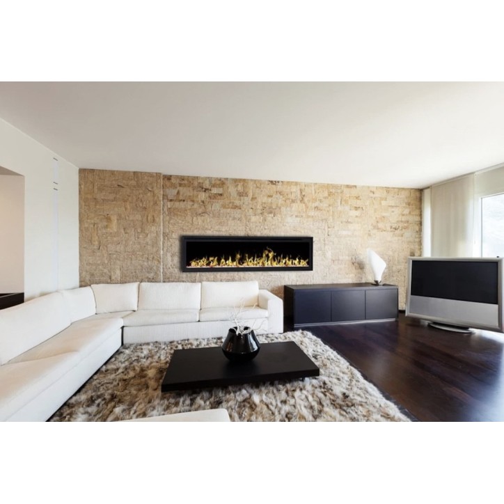 Cheminée électrique encastrable et murale Romuald 180cm - 1400/1600 W