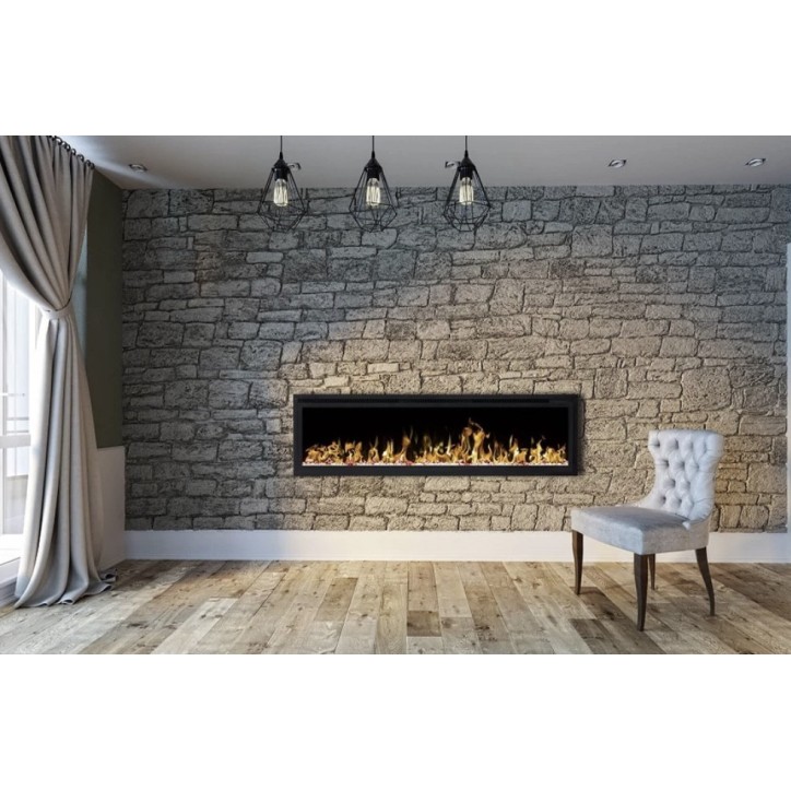 Cheminée électrique encastrable et murale Romuald 180cm - 1400/1600 W