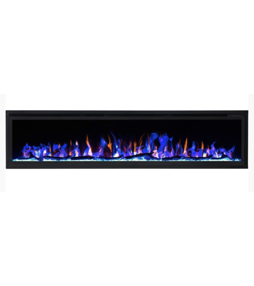 Cheminée électrique encastrable et murale Romuald 180cm - 1400/1600 W