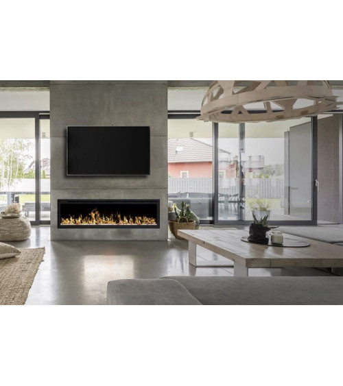 Cheminée électrique encastrable et murale Romuald 180cm - 1400/1600 W