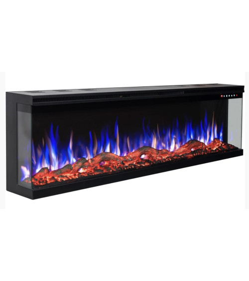 Chimenea eléctrica empotrable y mural Ulysse 183cm - 1400/1600W