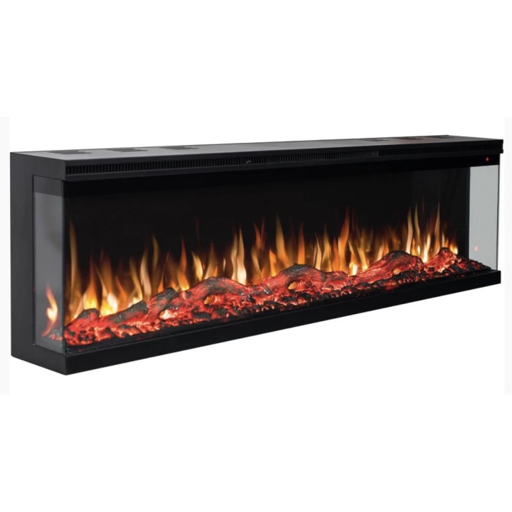 Chimenea eléctrica empotrable y mural Ulysse 183cm - 1400/1600W