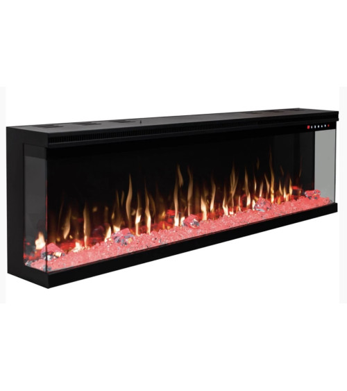 Cheminée électrique encastrable et murale Ulysse 127cm - 1400/1600W