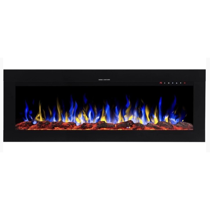 Cheminée électrique encastrable et murale Diane 165cm - 1400/1600 W