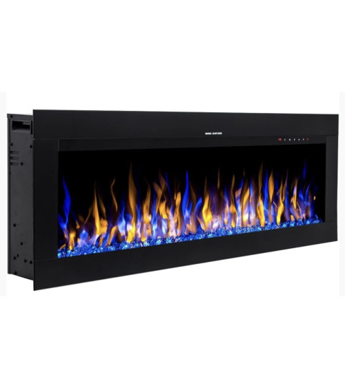 Cheminée électrique encastrable et murale Diane 165cm - 1400/1600 W