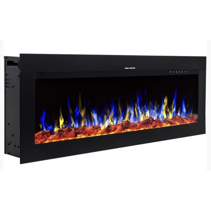 Caminetto elettrico da incasso e a parete Diane 128cm - 1400/1600 W